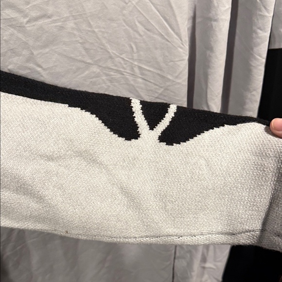 Women's Skeleton Cardigan Sweater - Black & White - Picture 14 of 15